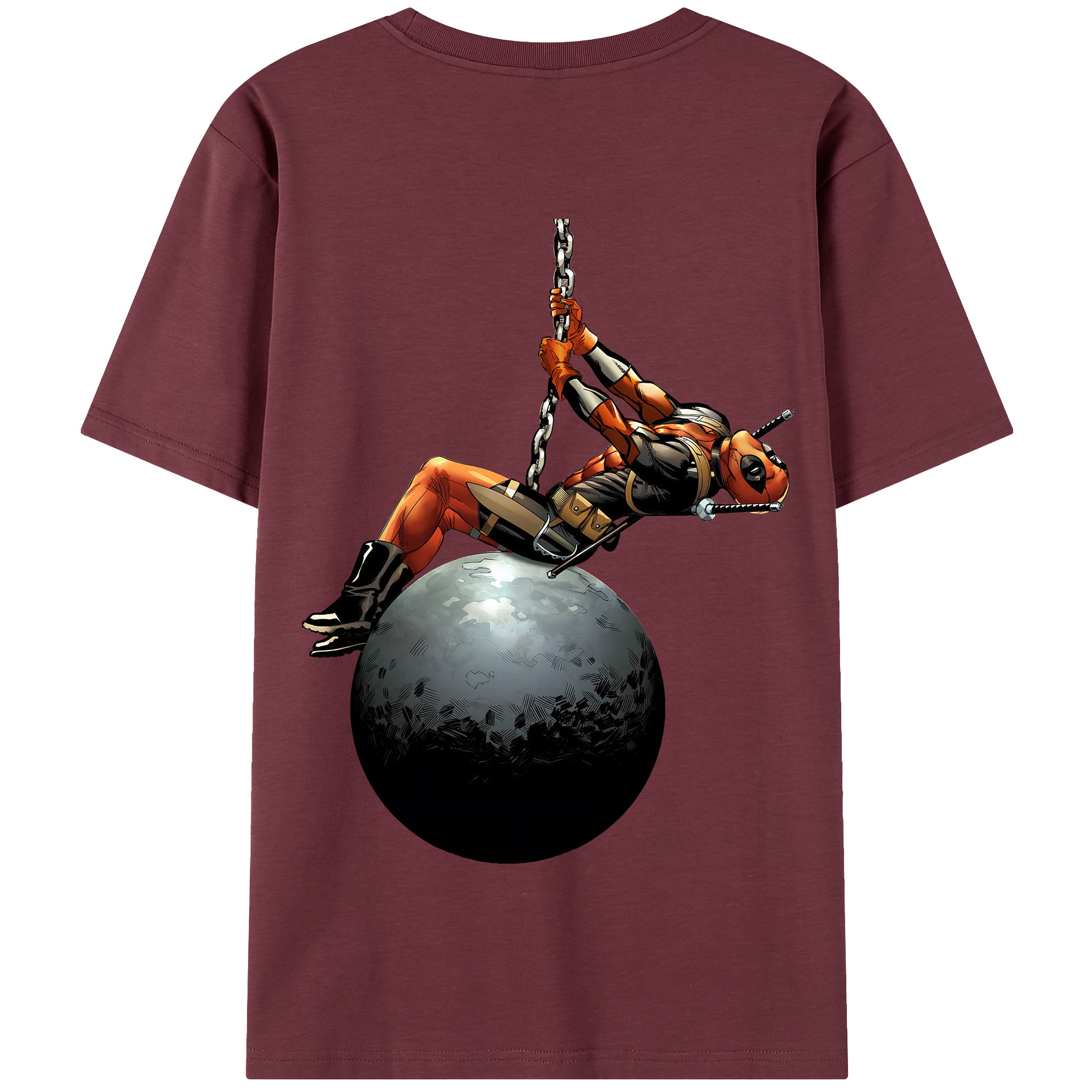 （画像用） Deadpool デッドプール 綿100％半袖Tシャツ（背面プリント）